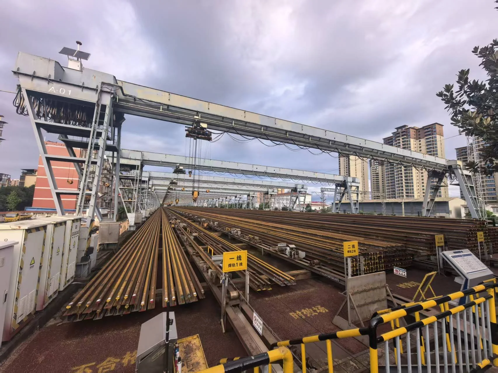 Rail products stored for project supply