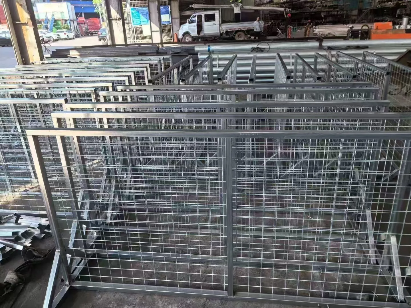 Framed mesh panel